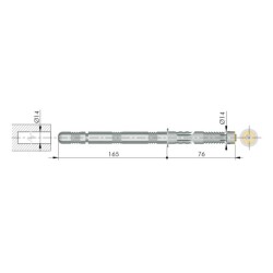 Italiana Ferramenta Shelf Gizli Raf Tutucu 14x165mm (1620803000) - 2