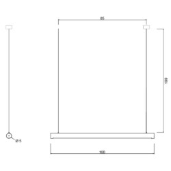 Line Minimal Silindir Doğal Modern Ahşap Aydınlatma - LED Sarkıt Avize (L-CYLINDER-DOGAL) - 4