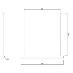 Line Minimal Silindir Siyah Modern Ahşap Aydınlatma - LED Sarkıt Avize (L-CYLINDER-SIYAH) - 4