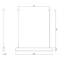 Line Minimal Soft Patine Modern Ahşap Aydınlatma - LED Sarkıt Avize - 5