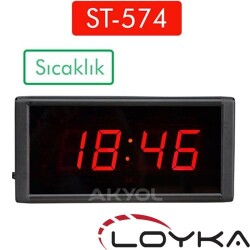 Loyka ST-574 Işıklı Termometre Saat - 1