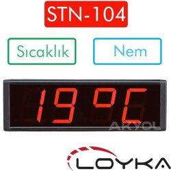 Loyka STN-104 Işıklı Termometre Saat (Sıcaklık+Nem+Saat) - 1