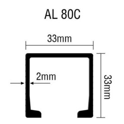 Mepa AL80C Sürgü Kapı Sistemi Ray 1 Metre (RAY30) - 2