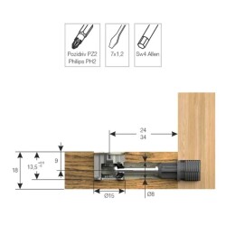 Mesan 18 Plus Minifiks Kafa 18mm (102-01-014-402) - 2