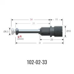 Mesan Stoplu Dufix Ø10x34mm (102-02-33-403) - 1