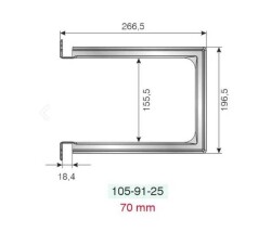 Mesan Gri 70 mm Köşeli Gider Kapama (105-91-25-303) - 4