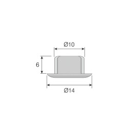 Mesan Gri Plastik Tapa Ø10mm (102-91-06-303) - 2