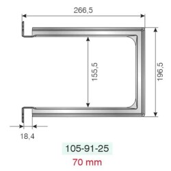 Mesan Köşeli Gider Kapama Beyaz Plastik 70mm (105-91-25-302) - 4