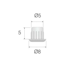 Mesan KREM Plastik Tapa Ø5mm (102-91-03-304) - 2