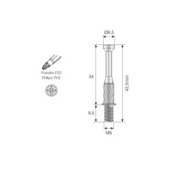 Mesan Msfix Mili M6 9,5 x 34mm (102-02-03-403) - 2