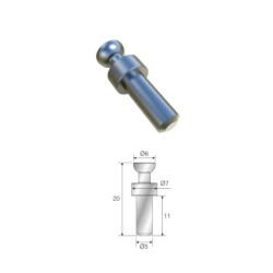 Mesan Rafiks Dişsiz Vida 5*11mm Çinko Raffiks Vidası (103-08-51-403) - 1