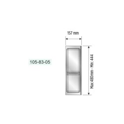 Mesan Traybond 157mm 2 Bölme Antrasit Kaşıklık 105-83-05-309 - 1