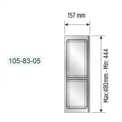 Mesan Traybond 2 Bölme Beyaz Kaşıklık 157mm (105-83-05-302) - 2