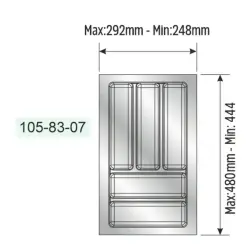 Mesan Traybond Antrasit Kaşıklık 292mm (105-83-07-309) - 2