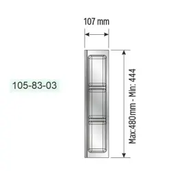 Mesan Traybond Çift Bölme Beyaz Kaşıklık 107mm (105-83-02-302) - 3