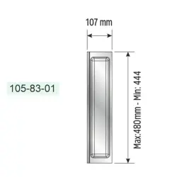 Mesan Traybond Tek Bölme Antrasit Kaşıklık 107mm (105-83-01-309) - 2