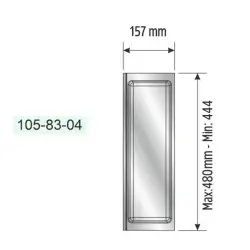 Mesan Traybond Tek Bölme Antrasit Kaşıklık 157mm (105-83-04-309) - 2