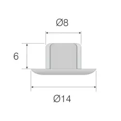 MesanAntrasitPlastikTapa8mm(102-91-03-309) - 2