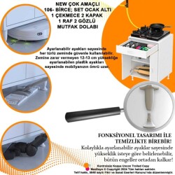 Modilayn Birce Set Üstü Ocak Ve Çekmeceli Mutfak Dolabı - 6