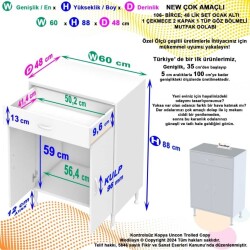 Modilayn Birce Set Üstü Ocak Ve Tüp Bölmeli Çekmeceli Mutfak Dolabı - 5