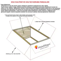 Modilayn Milano 2 Sepet Kirli Çamaşır Sepetli Beyaz Dolap 75x160cm (ARD141) - 6