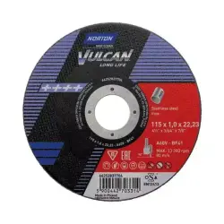 Norton Vulcan 115 x 1 x 22,23 İnox ve Matal Kesme Taşı - 1