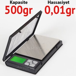 Notebook Kapaklı Cep Terazisi 0.01gr / 500gr - 1