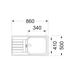 Pera Paslanmaz Çelik Ankastre Eviye 50x86 K6 (410180) - 2