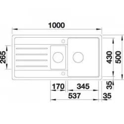 Quarstone Luster 6S Evye Antrasit Eviye (440020) - 2