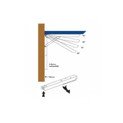 Sese 30cm Katlanır Konsol Raf Masa Mekanizması (Raf Altlığı) Açılı Ayarlı Kahverengi (650-01-01-06) - 3