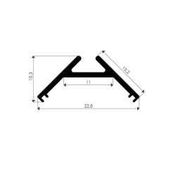 Sese Model-03 Alüminyum Led Kanal Köşeli Profil 1 Metre - 3