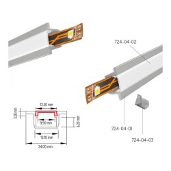 Sese Model-04 Alüminyum Led Kanal Profili 1 Metre - 1