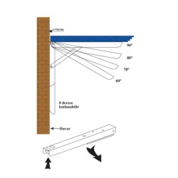 Sese30cmKatlanırKonsolRafMasaMekanizması(RafAltlığı)AçılıAyarlıBeyaz(650-01-01-01) - 2