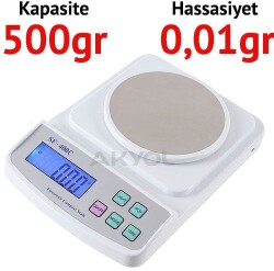 SF 400 Dijital Mutfak Terazisi - Hassasiyet: 0,01 gr. Max: 500 gr. - 1