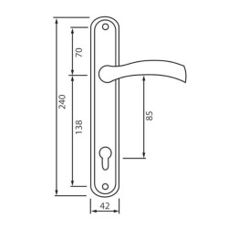 Siba Wc Banyo Kapı Kolu Krom/Inox (200-85-02-18/53) - 2