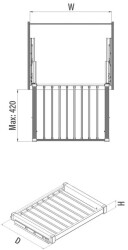 Starax Gizli Raylı Alüminyum Pantolonluk Beyaz (S-6708-W) - 3