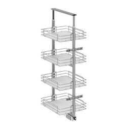 Starax 55cm 2 Sepetli Ahşap Tabanlı Kiler Sistemi (S-1506-C) - 1