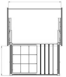 Starax 90cm Gizli Raylı Alüminyum Çekmeceli Pantolonluk Frenli Antrasit 90cm (S-6706-A) - 3