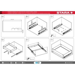 Starax Bağımsız Çift Açılım Gizli Raylı Frenli Çekmece Modül 40cm Beyaz (S-2332-P-W) - 4