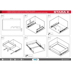 Starax Bağımsız Gizli Raylı Çekmece Frenli Beyaz Modül 45cm (S-2333-P-W) - 4