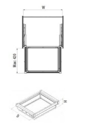 Starax Gizli Raylı Alüminyum Çekmece Frenli Antrasit 80cm (S-6703-A) - 3