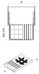 Starax Gizli Raylı Alüminyum Çekmeceli Pantolonluk Frenli Beyaz 90cm (S-6706-W) - 2