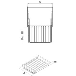 Starax Gizli Raylı Alüminyum Pantolonluk Beyaz (S-6707-W) - 3