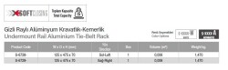 Starax Gizli Raylı Alüminyum Sol Kravatlık & Kemerlik Frenli Beyaz (S-6728-W) - 3