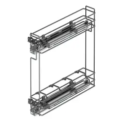 Starax Gizli Raylı Çift Açılım Sağ Şişelik Antrasit Modül 15cm (S-2413-A) - 3