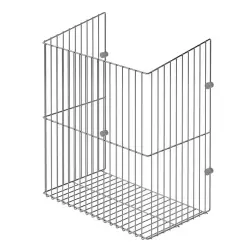 Starax Kapağa Monte Çamaşır Sepeti Krom Modül 30cm (S-8011-C) - 2