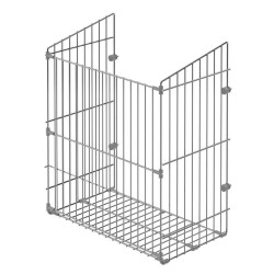 Starax Kapağa Monte Demonte Çamaşır Sepeti Krom Modül 35cm (S-8122-C) - 2