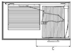 Starax Kapağa Monte Kör Köşe Mekanizması Sağ Frenli Krom 45cm (S-3002-C) - 3