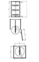 Starax Mini Döner Sepetli Banyo Seti Çap 25cm Krom (S-8401-C) - 3