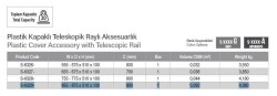 Starax Plastik Kapaklı Teleskopik Raylı Aksesuarlık Gri 90cm (S-6329-G) - 4